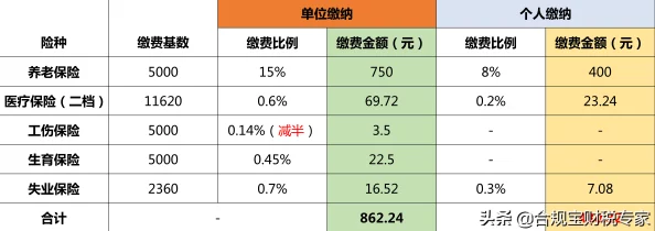 社保缴费标准一览表缴费基数和比例复杂希望更简洁易懂方便查询