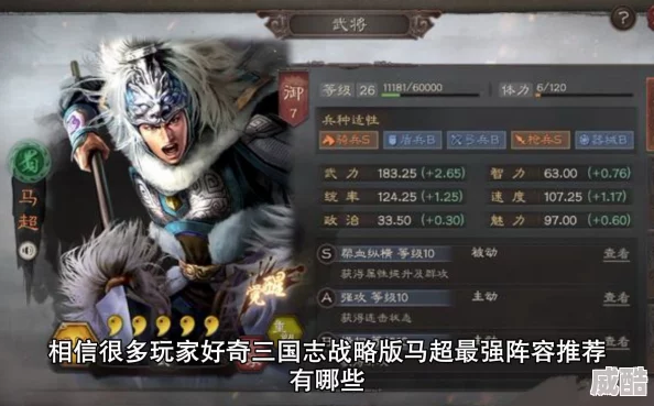 三国志战略版：深度解析马腾阵容搭配与排行策略